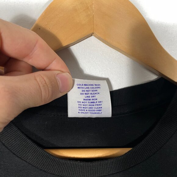 Vintage Stussy Australia Linked Monogram Short Sleeve Tribe Tee Black men's S - Picture 4 of 6